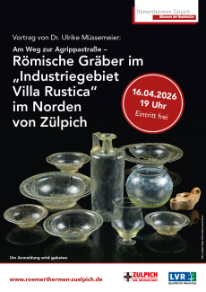 Eine Sammlung römischer Gläser vor schwarzem Hintergrund