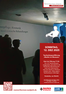 Plakat für eine Tschenlampenführung im Museum